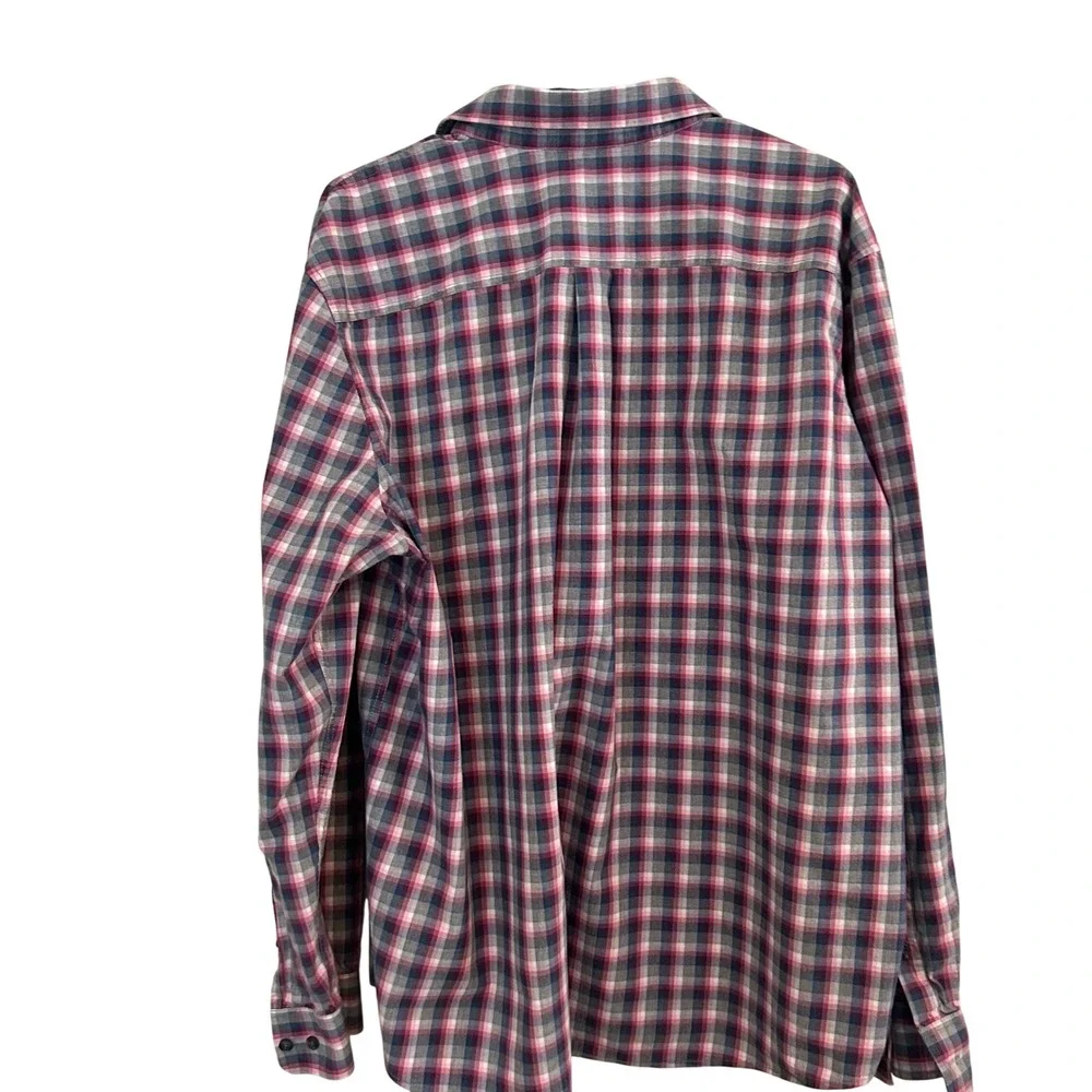 Johnnie-O Hangin Out Button Down Mens XL Dolly Pink Blue Plaid JMWL 5530 Shirt